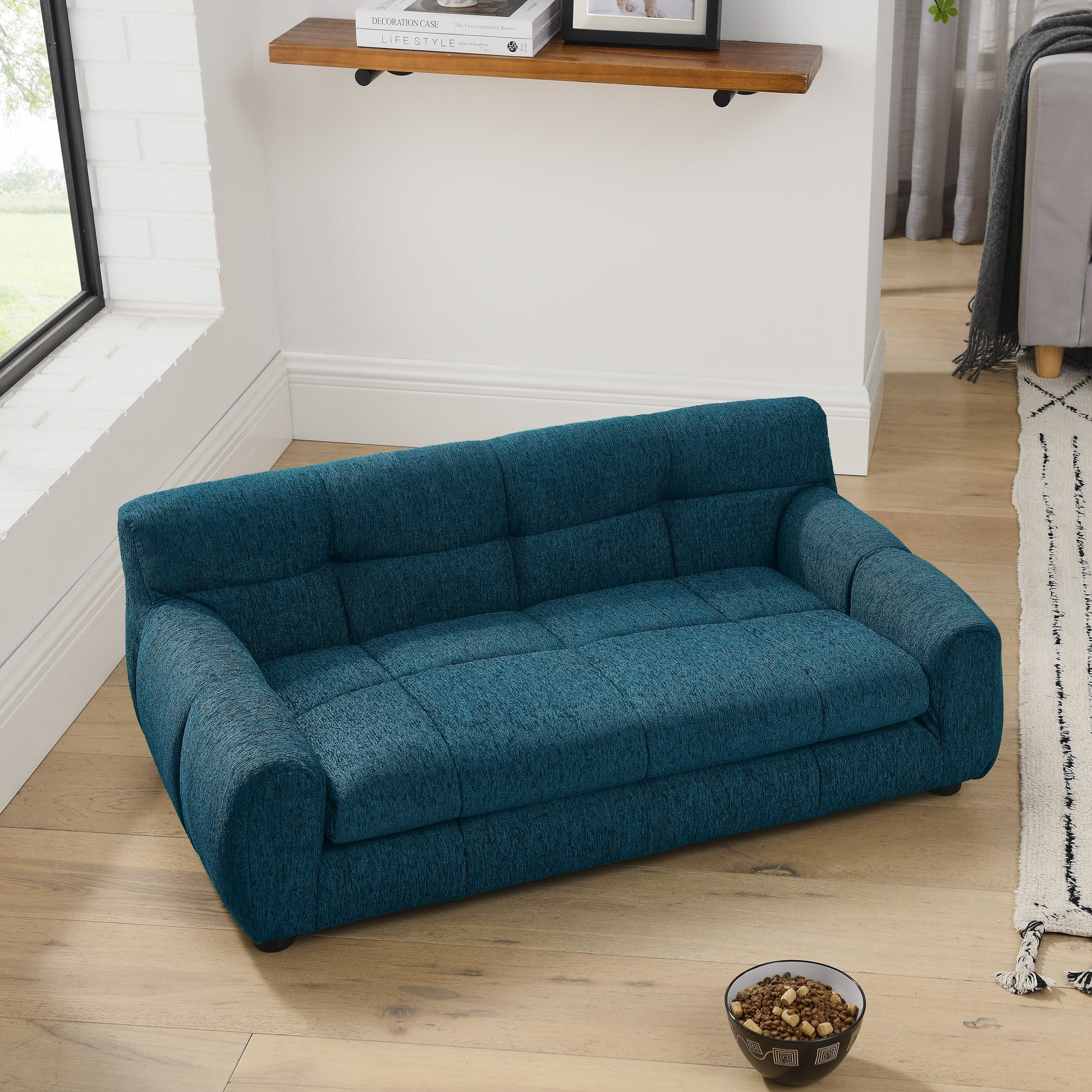 Pet Sofa with Backrest and Armrests