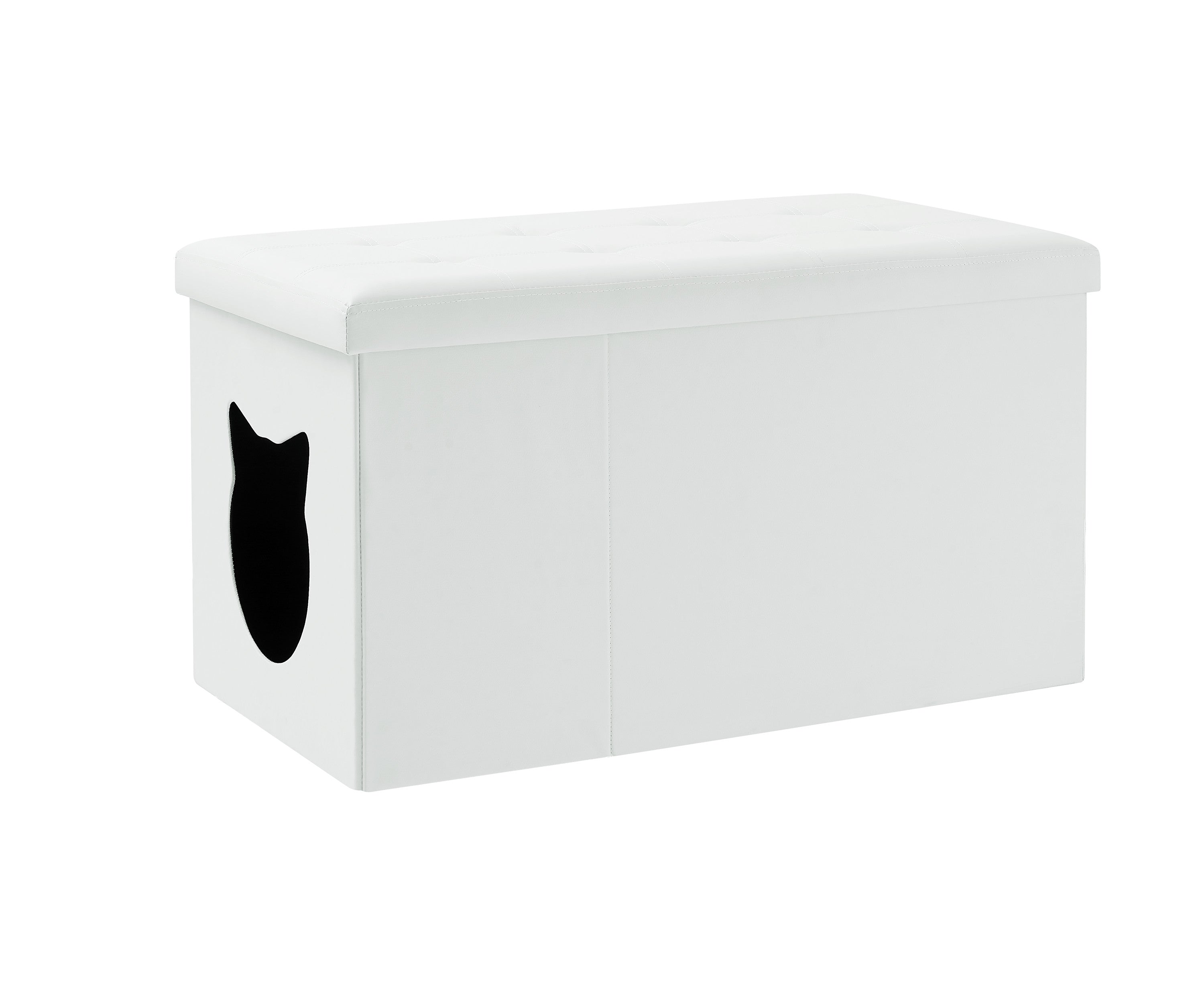 Cat Litter Box Enclosure Hidden Washroom Bench Ottoman