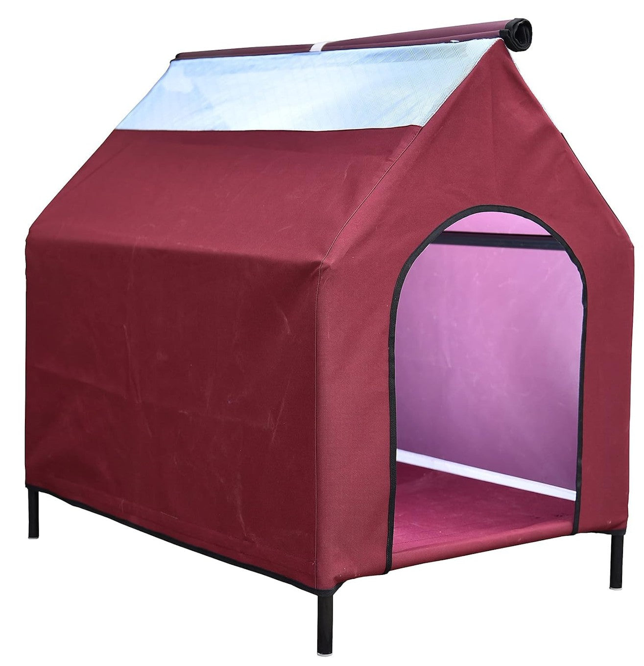 Elevated Portable Pet House -(Red)